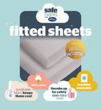 Silentnight cot fitted sheets grey 2 pack, imported from the UK