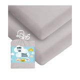 Silentnight cot fitted sheets grey 2 pack, imported from the UK