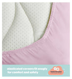 Silentnight sheets Moses basket pink pink star white, imported from the UK