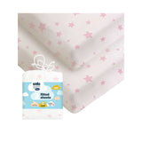 Silentnight cot fitted sheets pink star 2 pack - British product