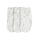Silentnight Safe Nights swaddle blanket grey star 3-pack (British brand)