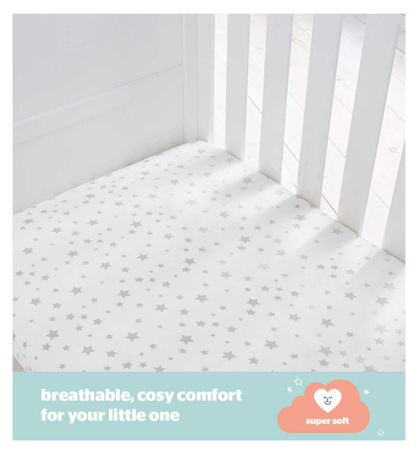 Silentnight cot bed bundle Grey Star, UK version