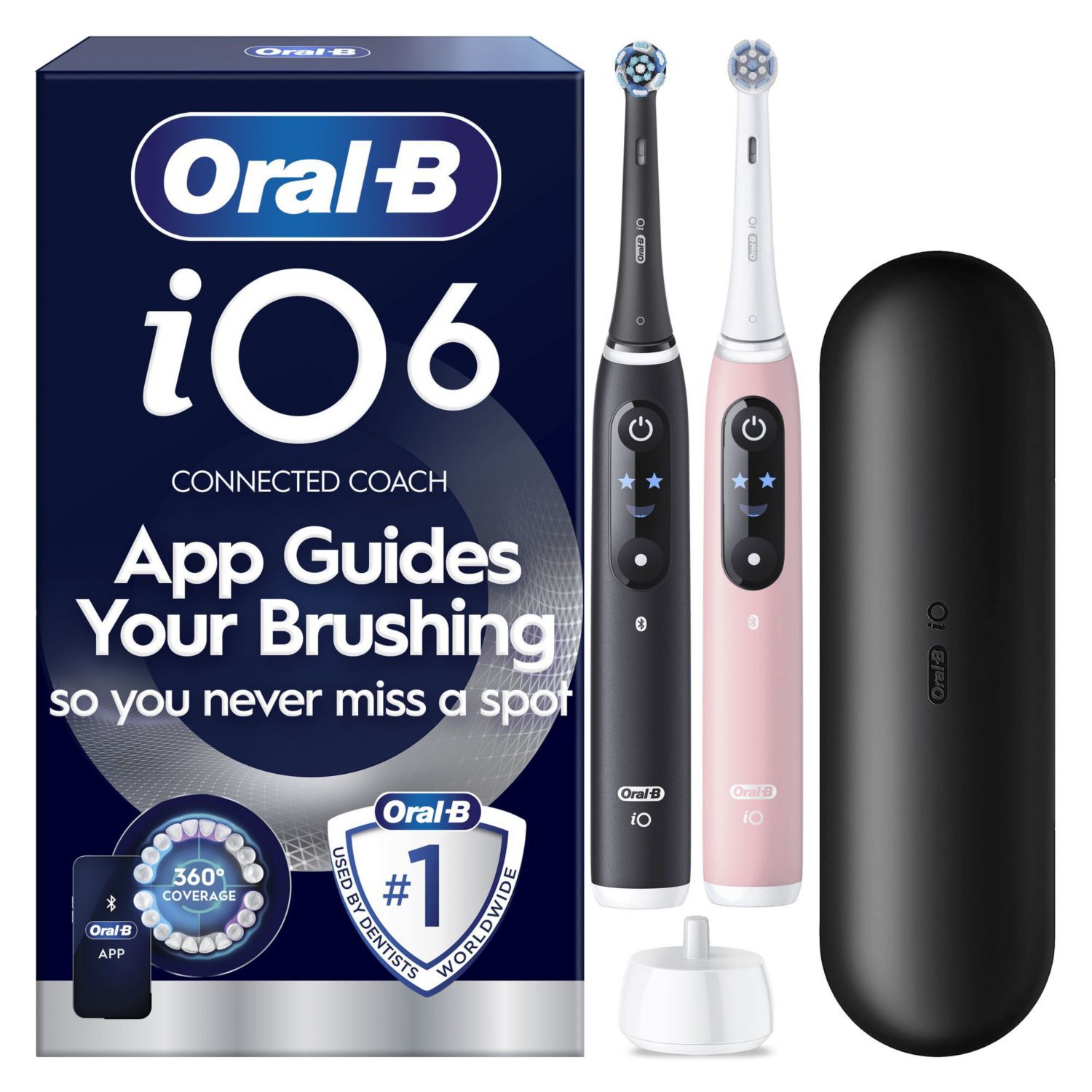 Oral-B iO6 electric toothbrush black pink, imported from the UK