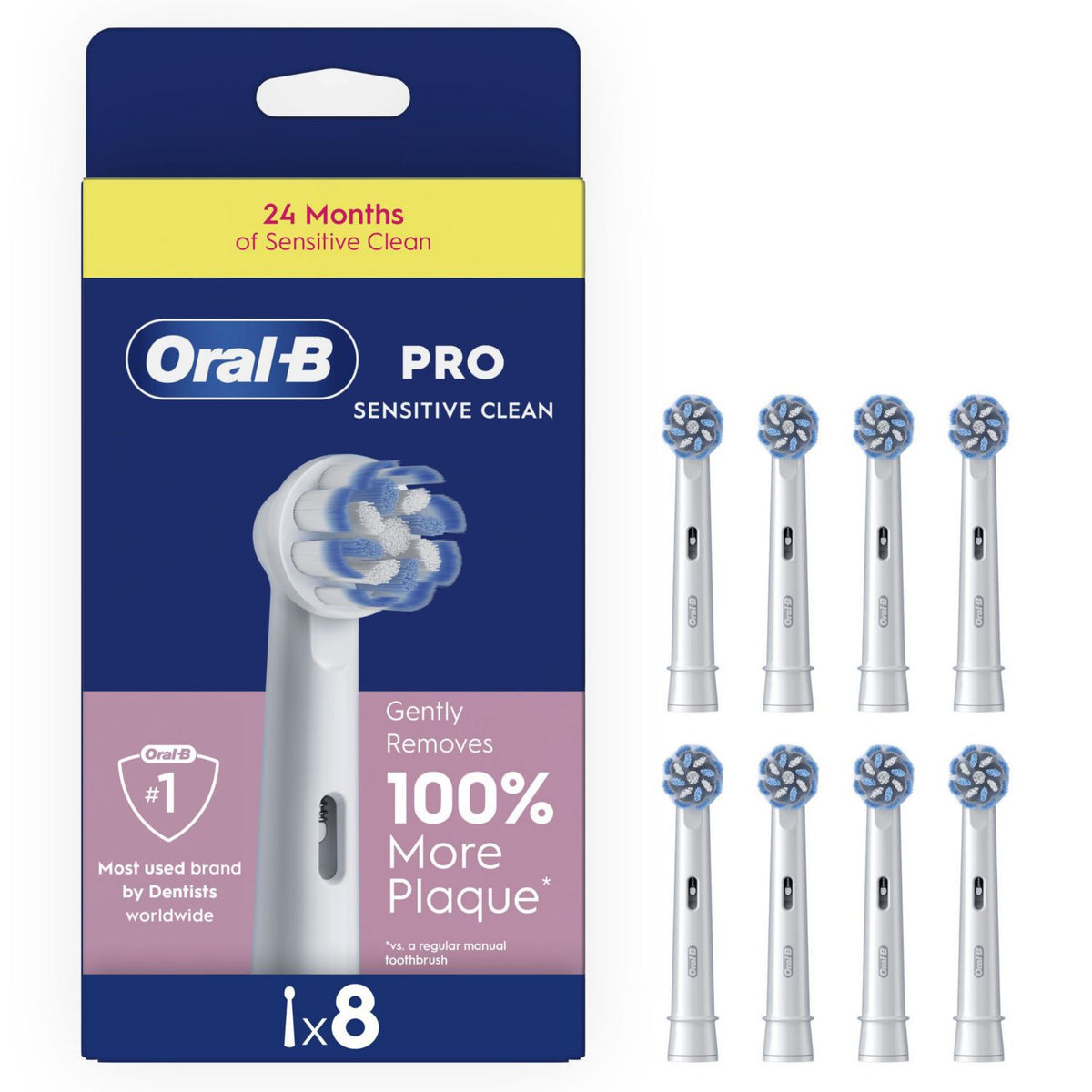 Oral-B Pro Sensitive Clean toothbrush heads 8 pack (British brand)