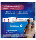 Clearblue pregnancy test Ultra Early Advanced 1 test, UK version