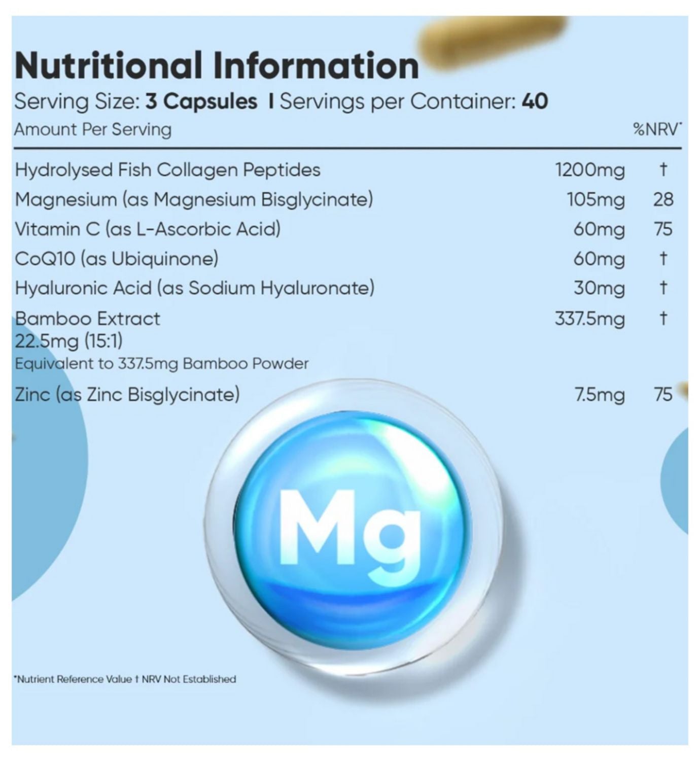 WeightWorld marine collagen with magnesium 120 capsules (British brand)