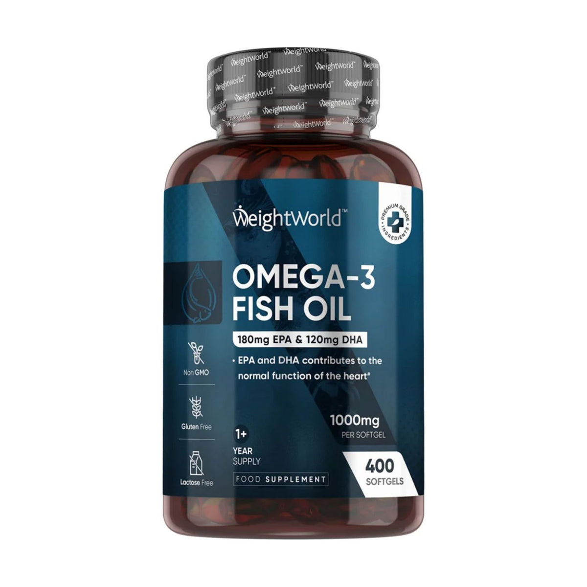 WeightWorld Omega 3 fish oil 1000mg 400 capsules, imported from the UK