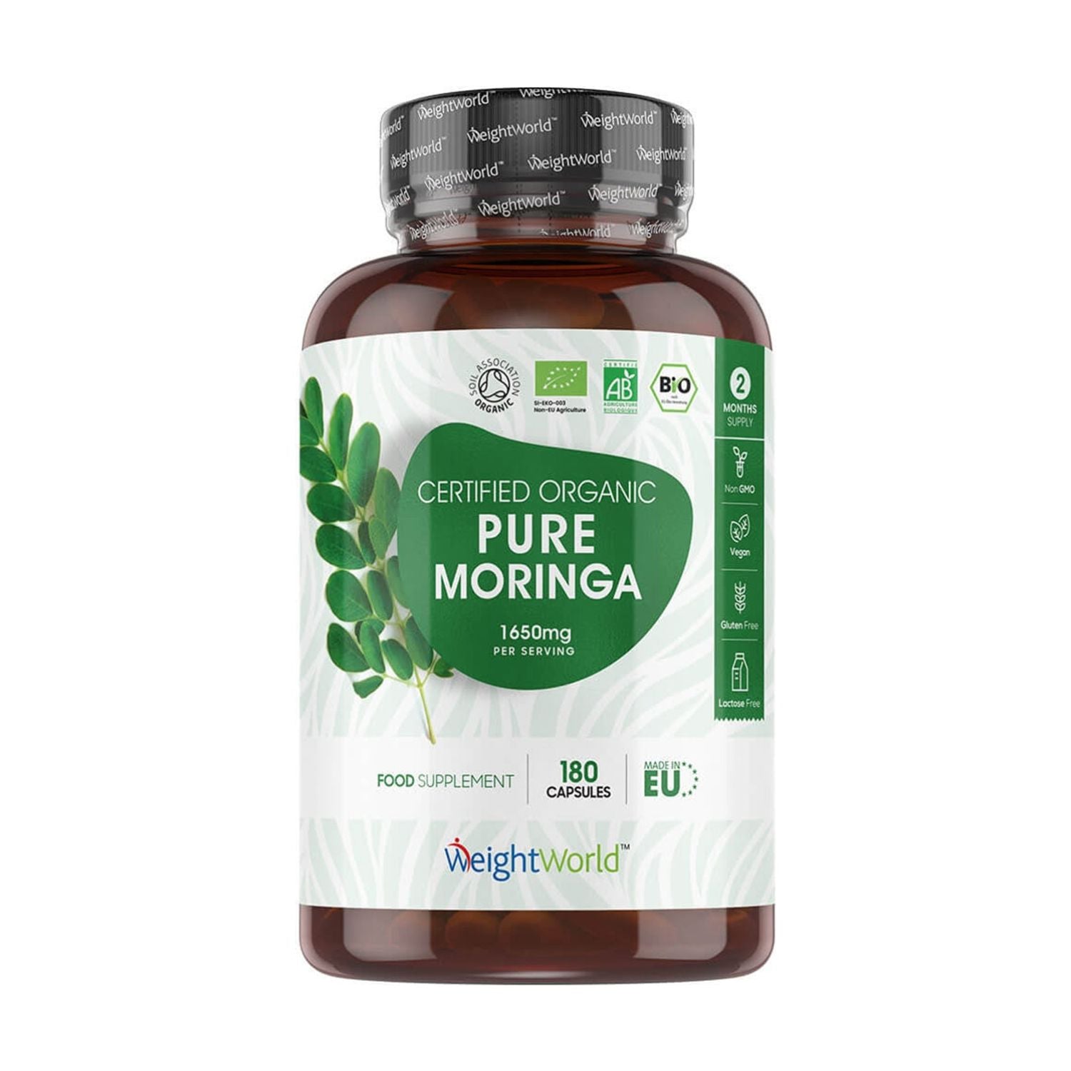 WeightWorld organic pure moringa capsules 1650mg, UK version
