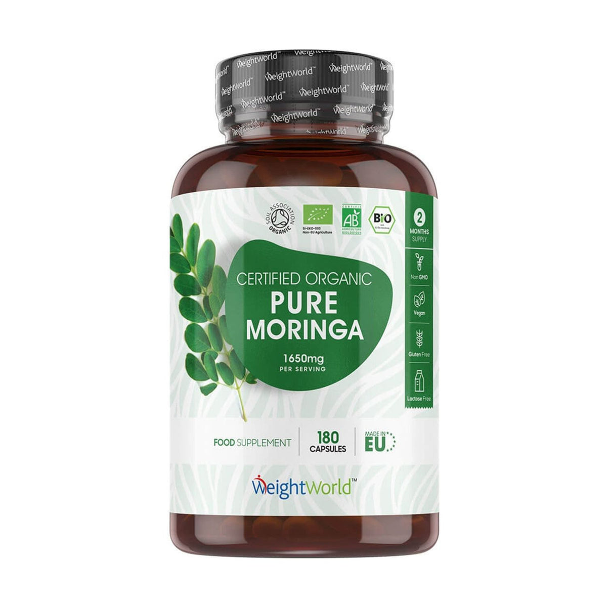 WeightWorld organic pure moringa capsules 1650mg, UK version