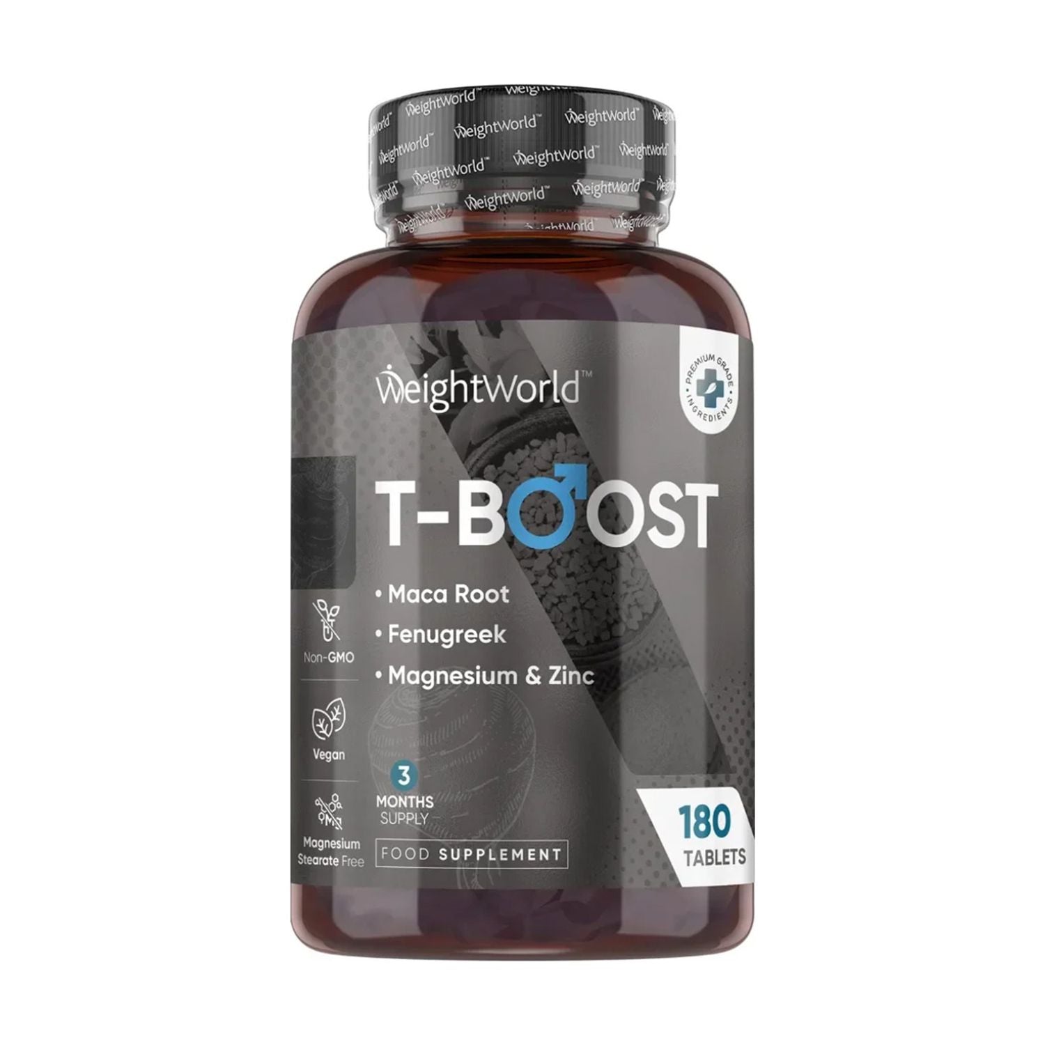 WeightWorld T-Boost testosterone supplement 180 tablets (British brand)