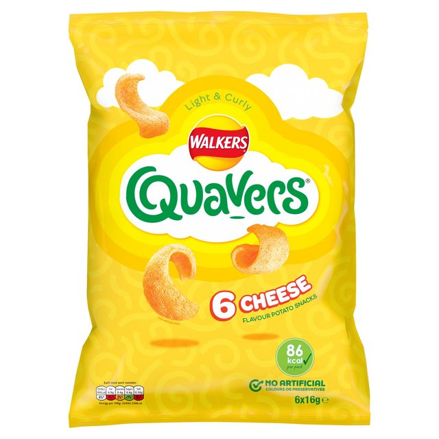 Walkers Quavers Cheese Multipack Snacks   6 per pack GOODS M&S   