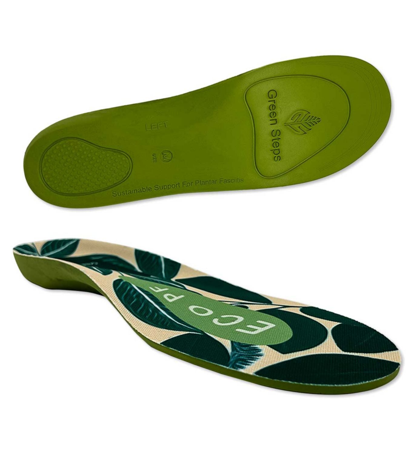 FootActive Green Steps orthotic insoles size 7-8.5 (British brand)