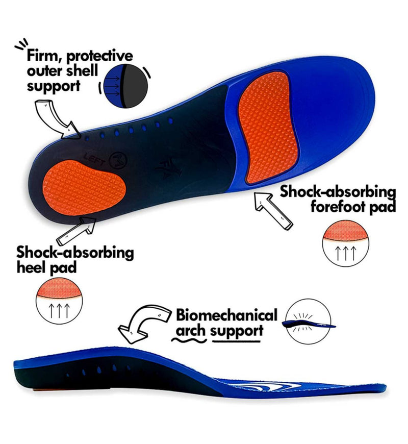 FootActive Sports orthotic insoles size 5-6.5, imported from the UK