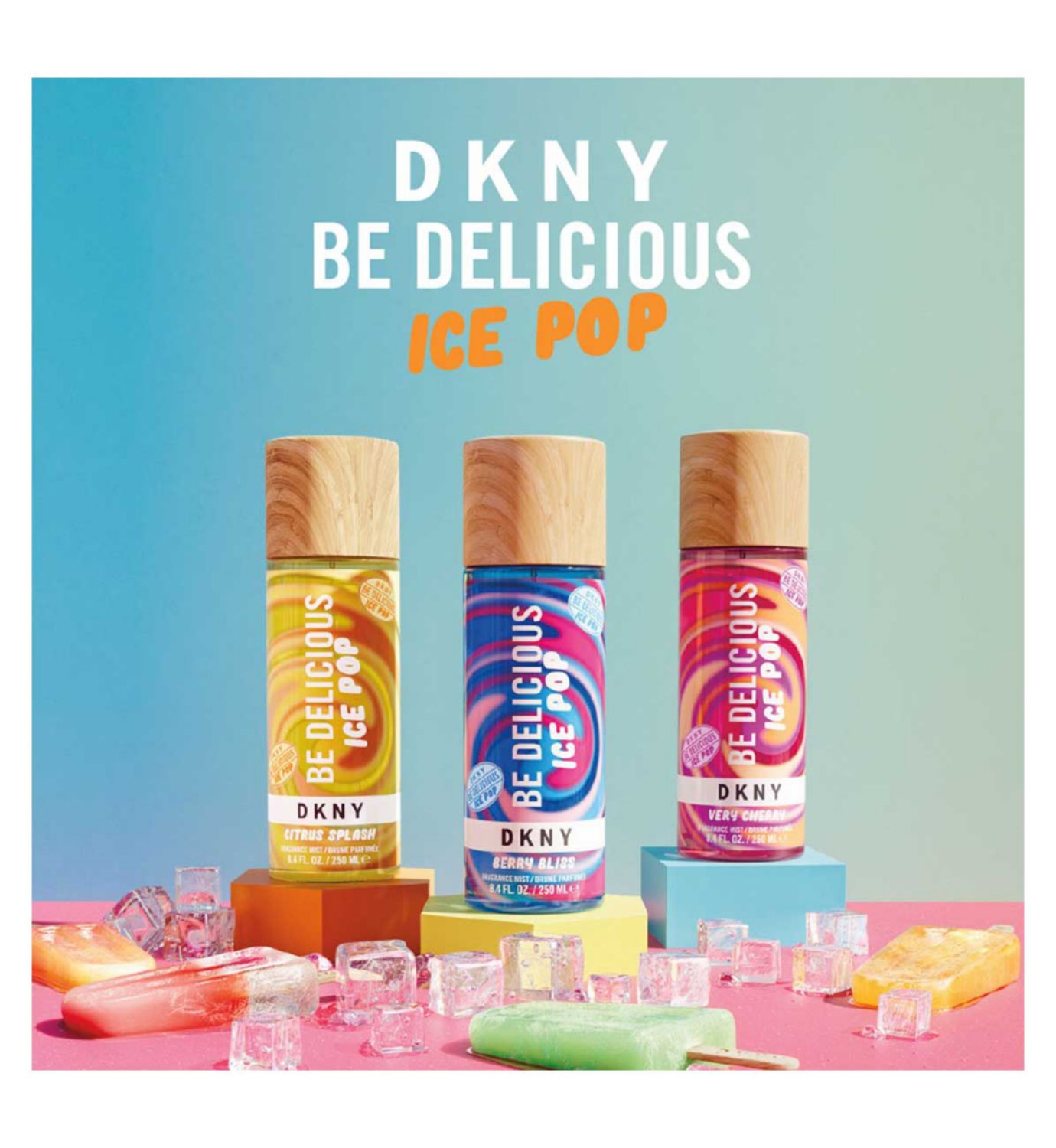 DKNY Ice Pop Very Cherry body mist 250ml (British brand)