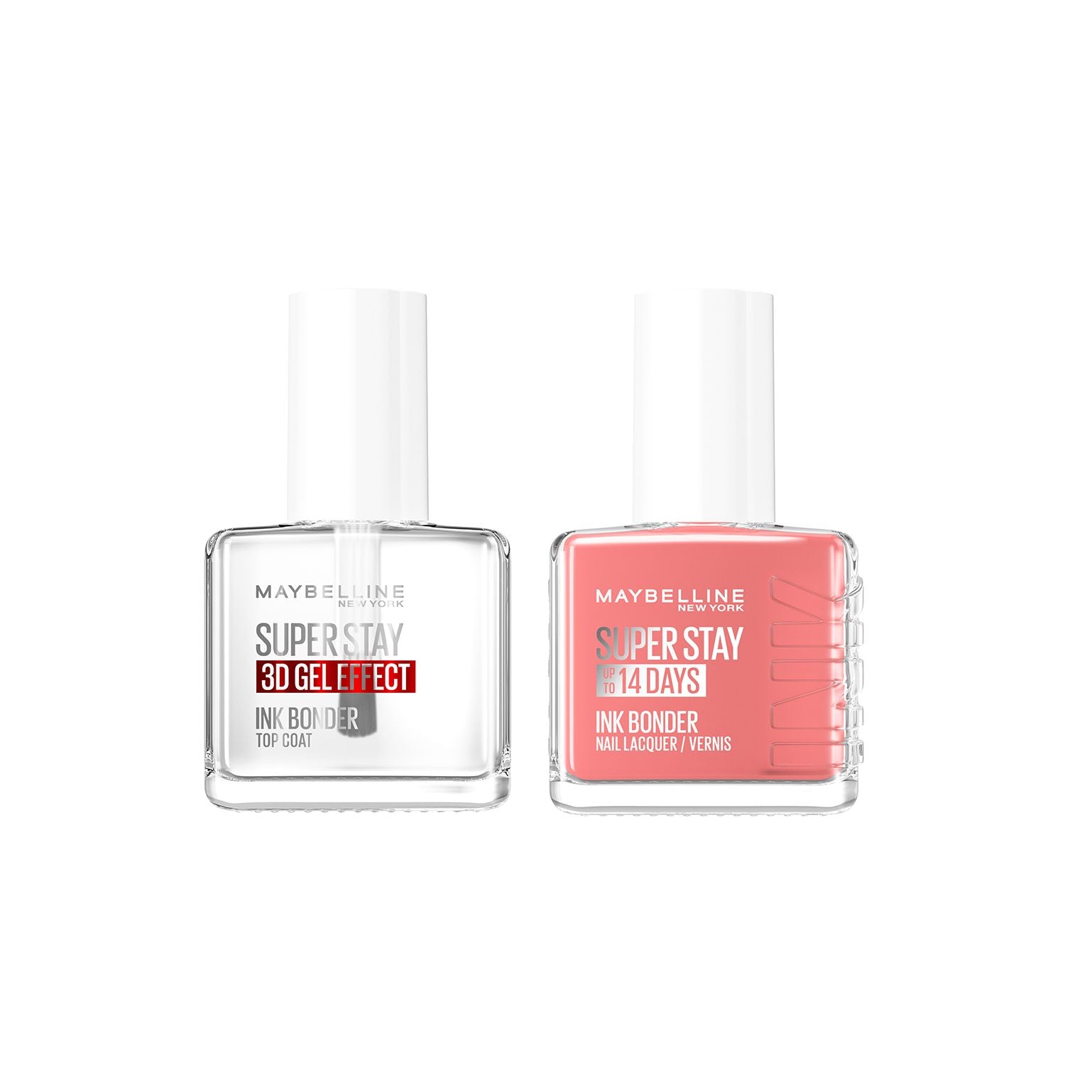 Maybelline nail polish duo Nude Rose and Bonder Top Coat 2x12.6ml - British product