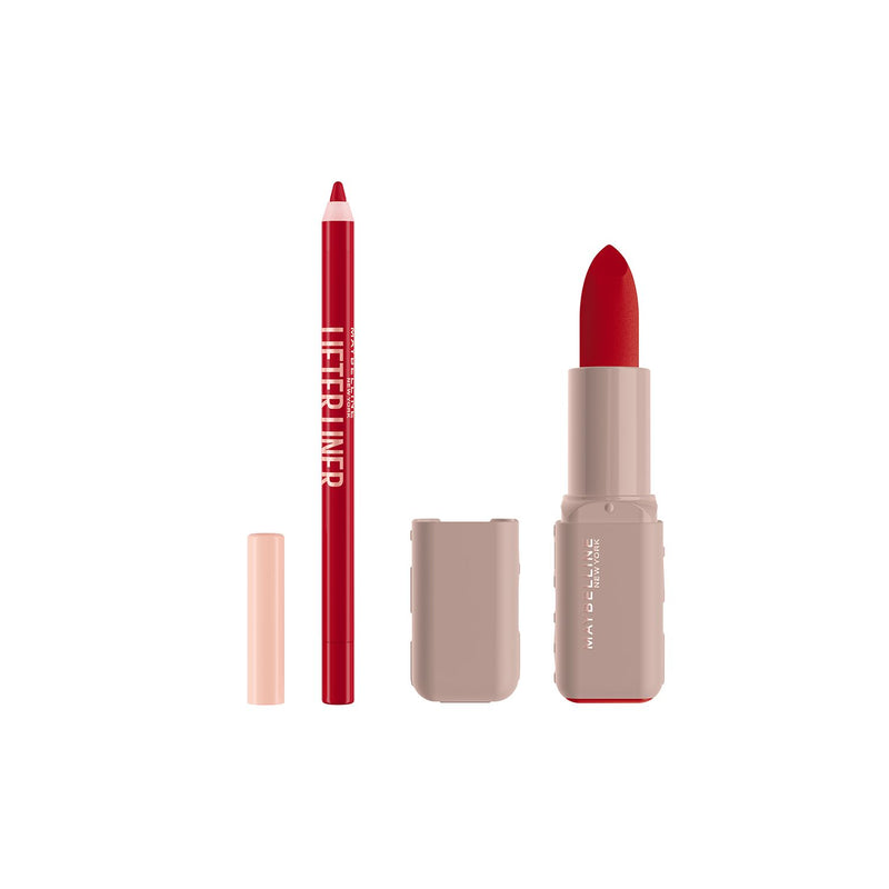 Maybelline Lifter Liner Main Character and Serum Bullet Lipstick Wild Card Duo - British product