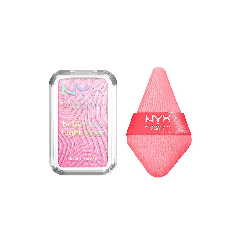 NYX Buttermelt Highlighter No 1 Butta with Powder Puff Duo (British brand)