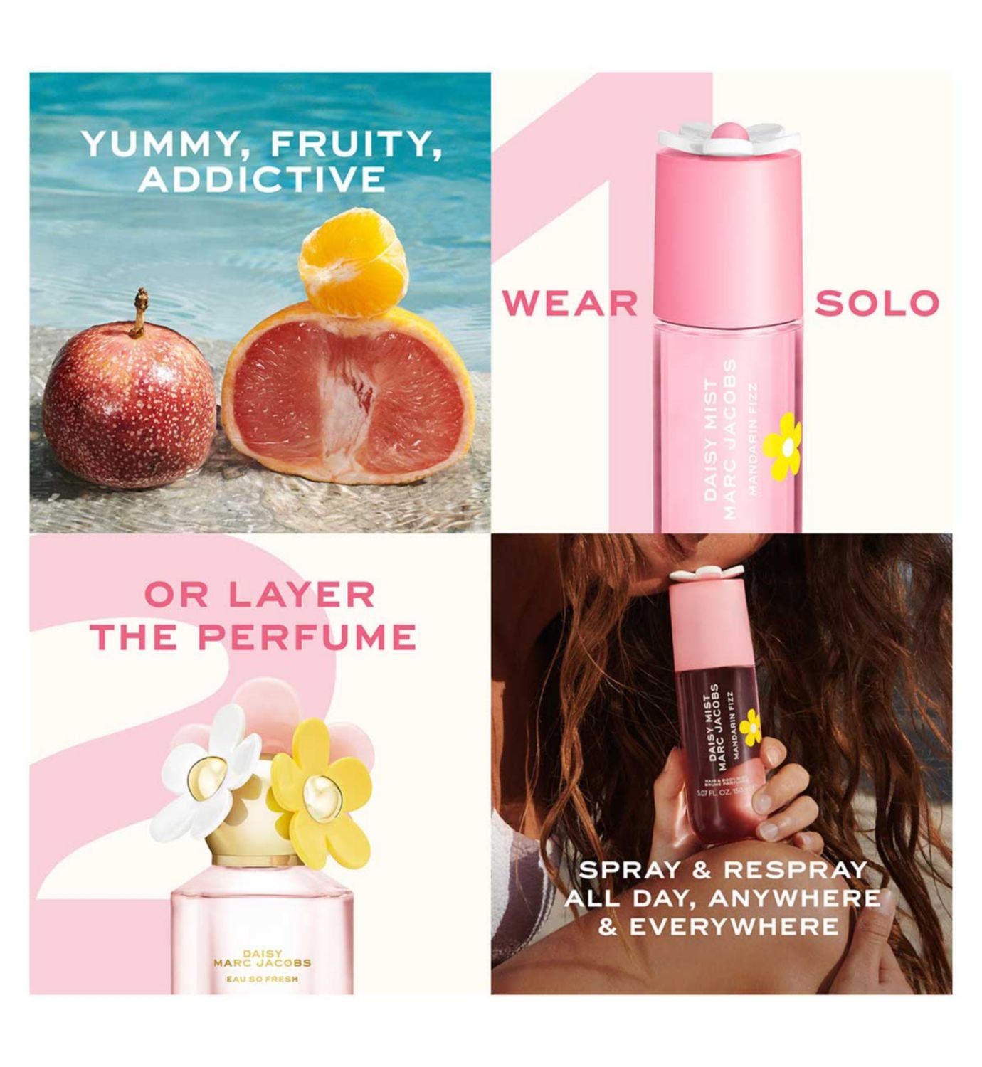 Marc Jacobs Daisy Mist Mandarin Fizz 150ml, imported from the UK