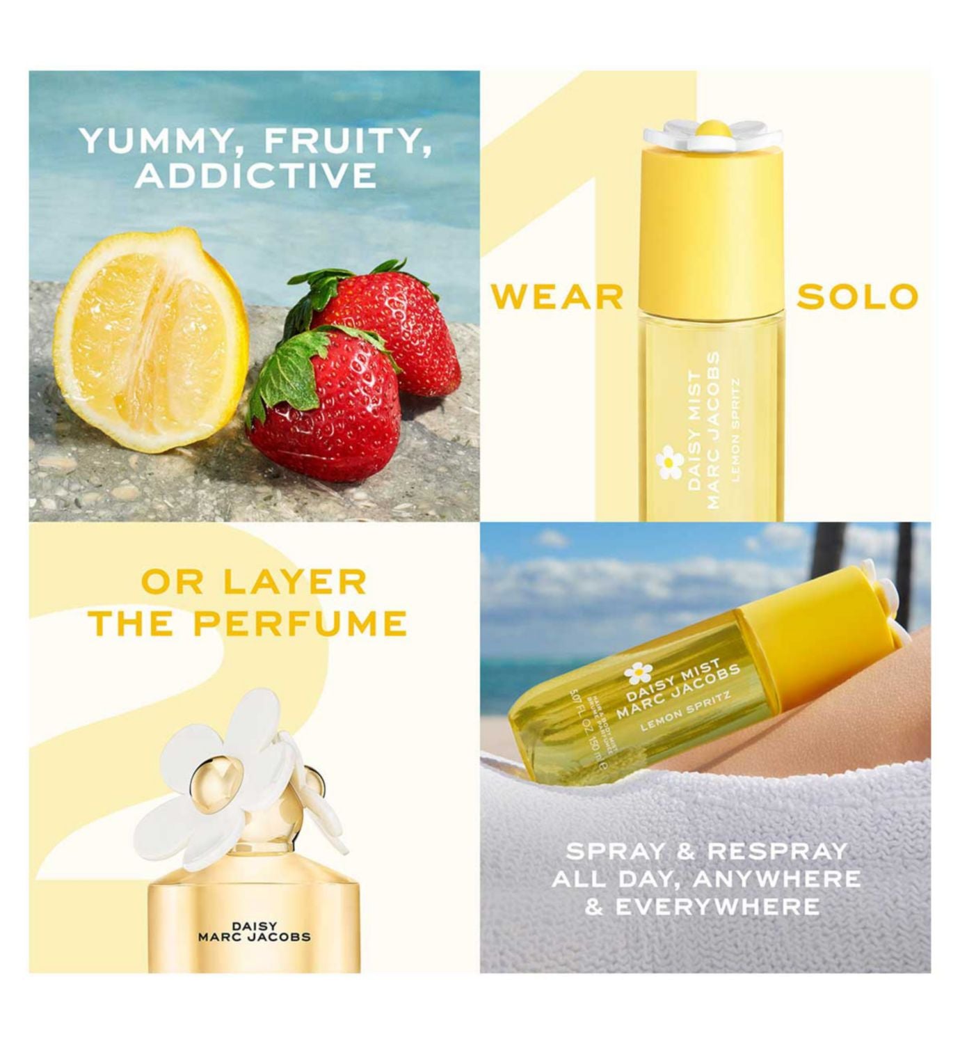 Marc Jacobs hair and body mist Lemon Spritz 150ml - British product