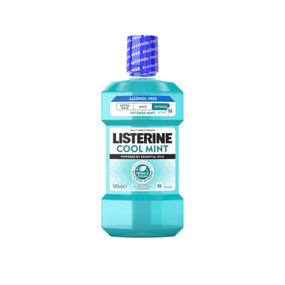 Boots Listerine Essentials Cool Mint Intense Alcohol Free Mouthwash 500ml- Buy online at McGrocer