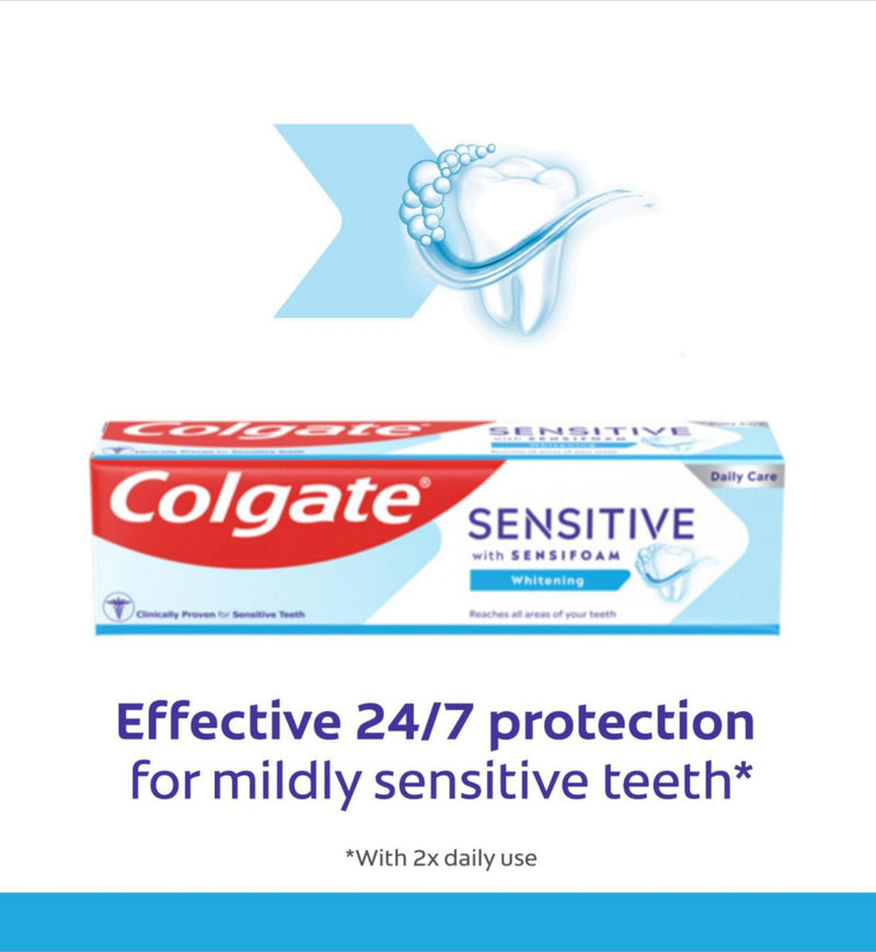 Colgate toothpaste Sensitive Sensifoam Whitening 75ml (British brand)