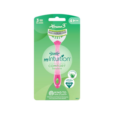Boots Wilkinson Sword myIntuition Xtreme 3 Comfort Sensitive Women's Disposable Razors, 4 pack- Buy online at McGrocer