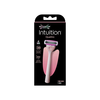 Boots Wilkinson Sword Intuition Quattro Women's Razor with Handle and 1 Blade Refill Pack- Buy online at McGrocer