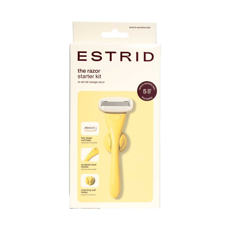 Estrid razor starter kit butter with wall holder, UK version