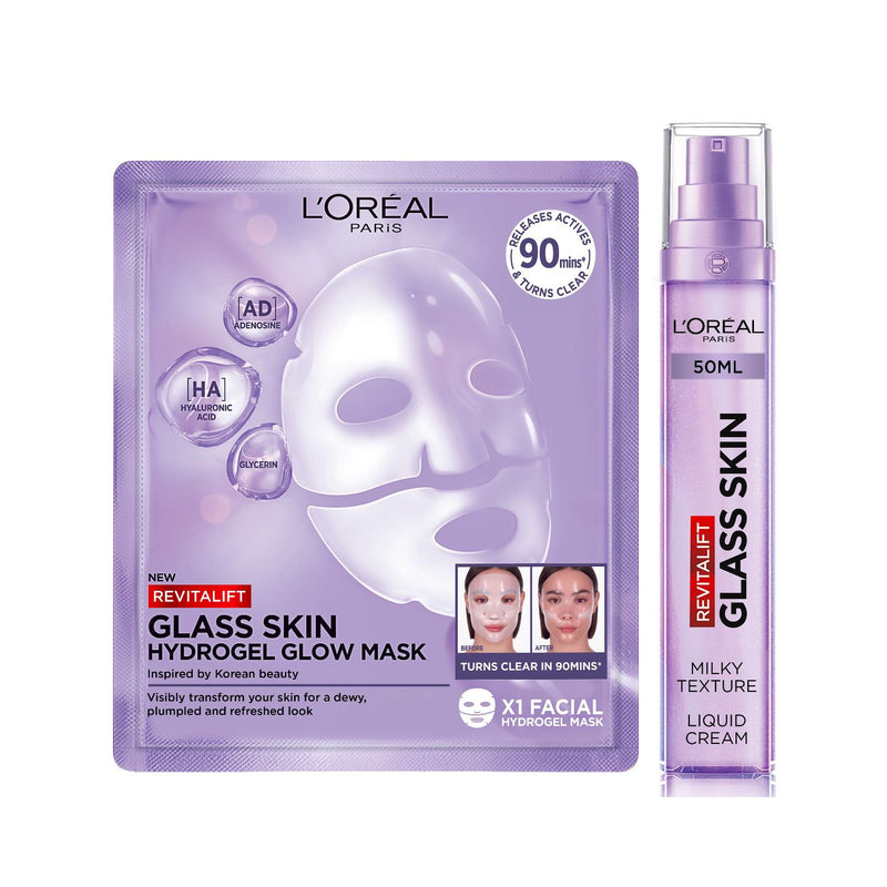 L'Oreal Paris Revitalift Filler Glass Skin bundle, imported from the UK