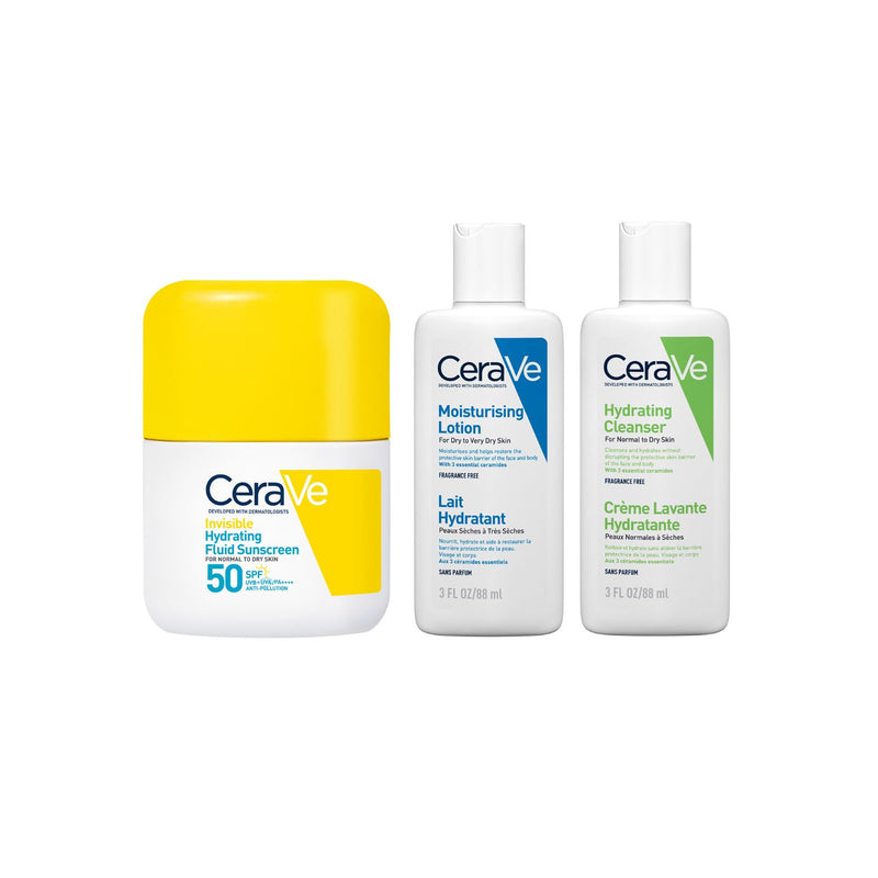 CeraVe 3-step holiday kit bundle with travel sizes (British brand)