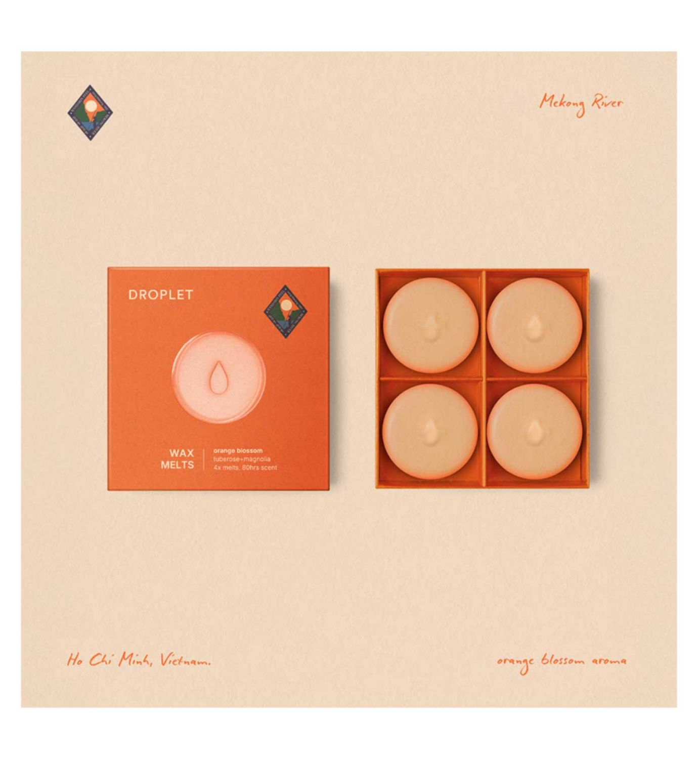 Ripple+ Mandarin Peel wax melts 4 pack, UK version
