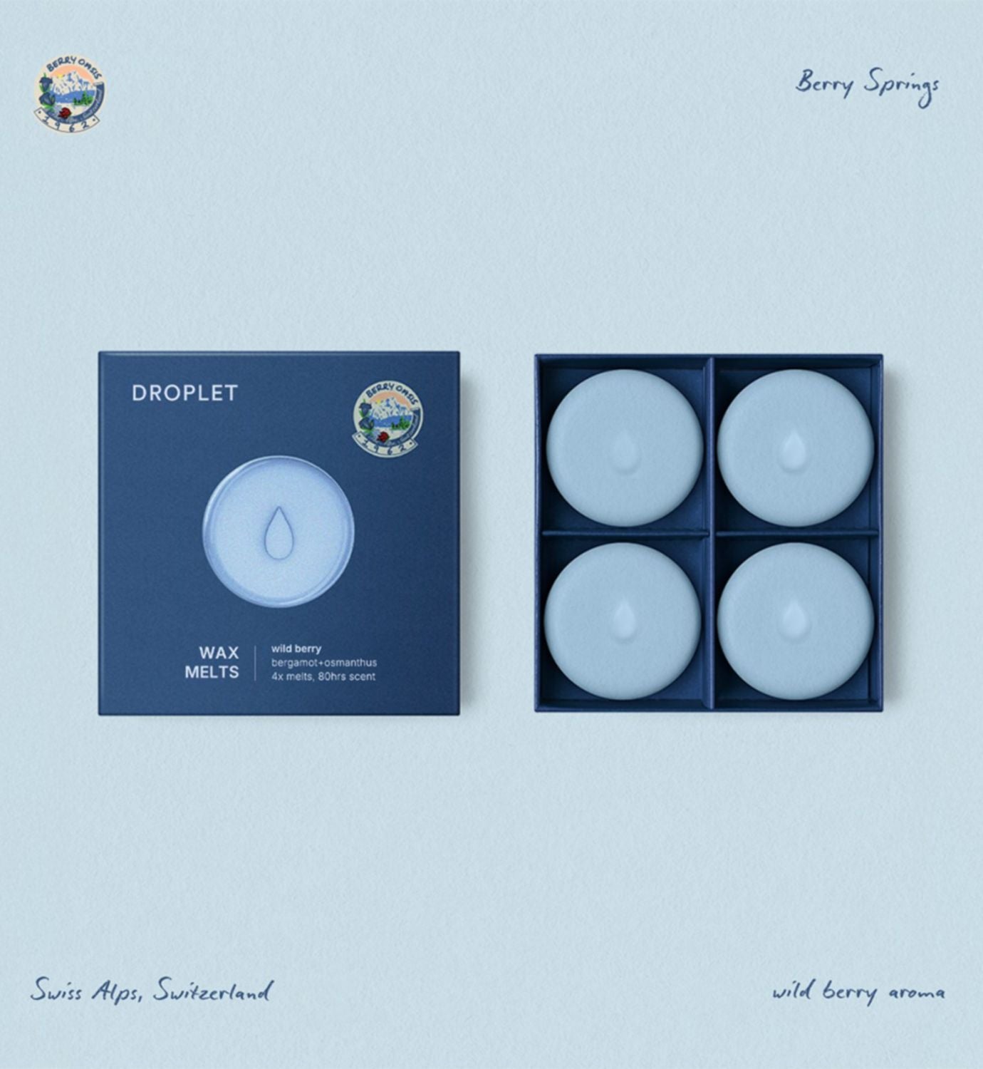 Droplet Berry Oasis wax melts 4s (British brand)