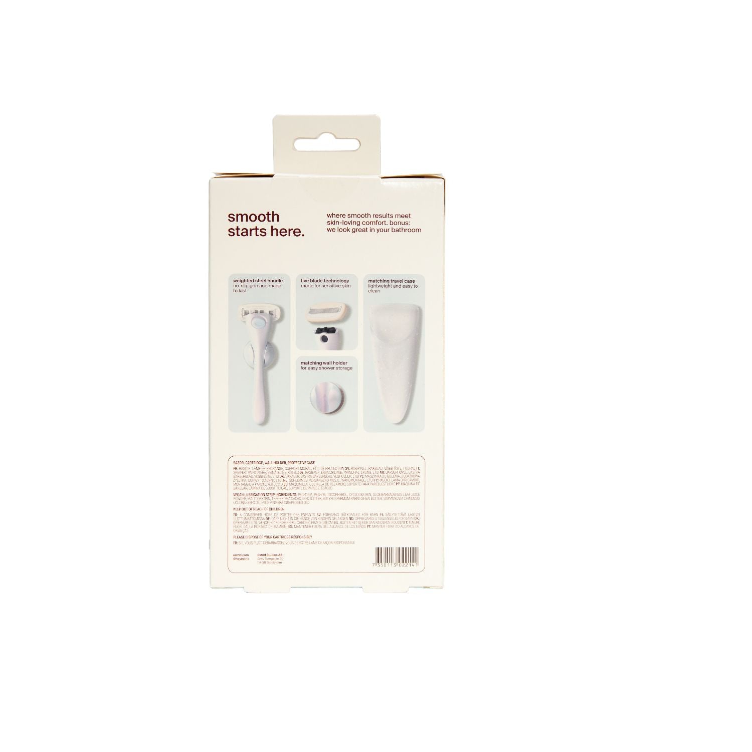 Estrid razor and case set Pearl - British product