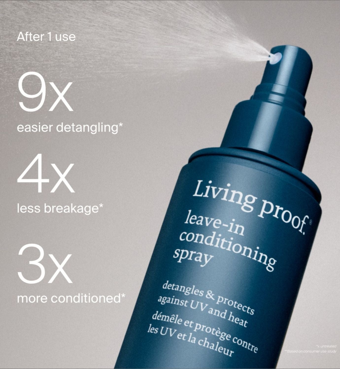 Living Proof leave-in conditioning spray 148ml, imported from the UK