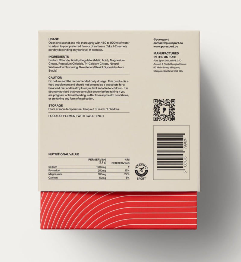 Puresport Ultra Electrolytes watermelon sachets 15 pack, UK version