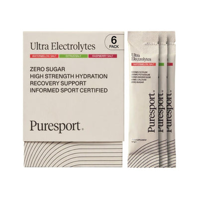 Boots Puresport Ultra Electrolytes Trial Pack Watermelon, Citrus & Raspberry Electrolyte Hydration Sachets 38.4g (6 Sachets)- Buy online at McGrocer