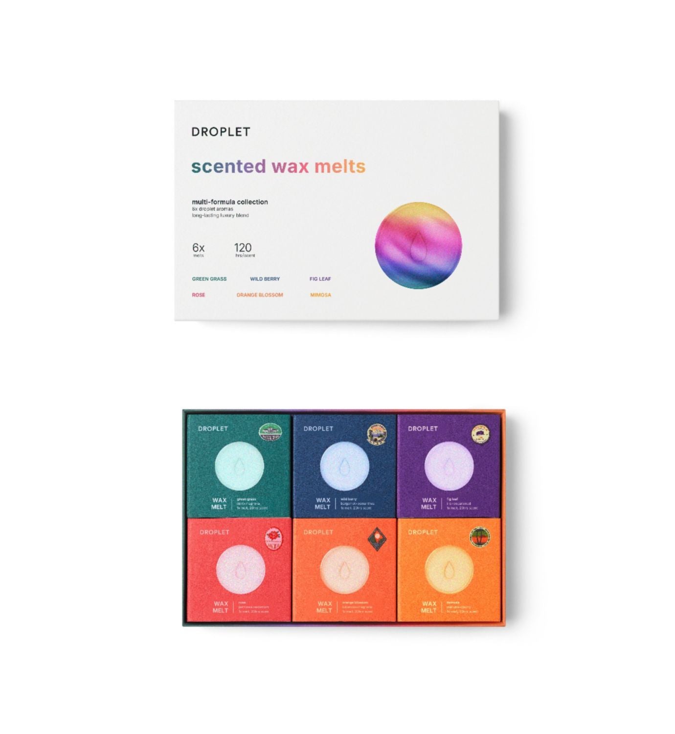 Ripple+ Droplet Scented Melts Multipack 6s, hand-poured wax melts (British brand)