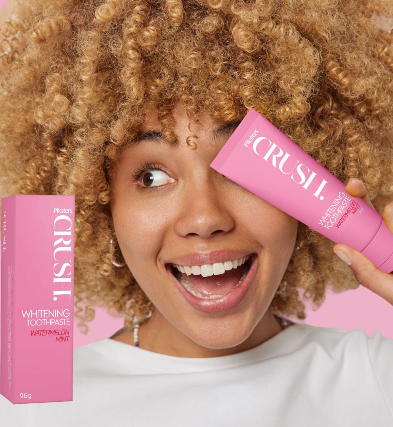 Piksters CRUSH watermelon mint toothpaste 96g, imported from the UK
