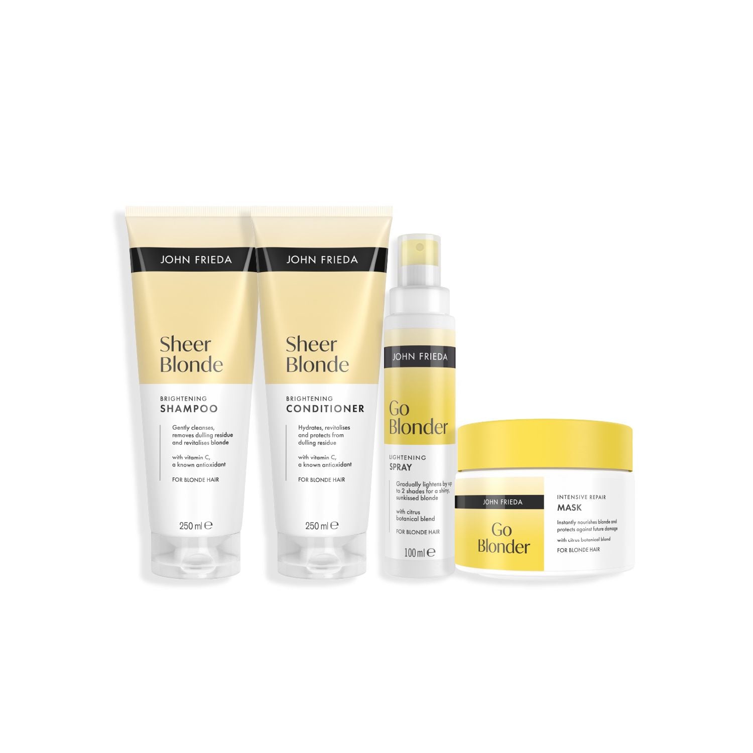 John Frieda blonde hair bundle with shampoo conditioner mask spray - British product