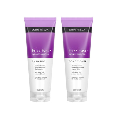 Boots John Frieda Frizz Ease Infinite Smooth Duo Bundle Shampoo and Conditioner 250ml- Buy online at McGrocer