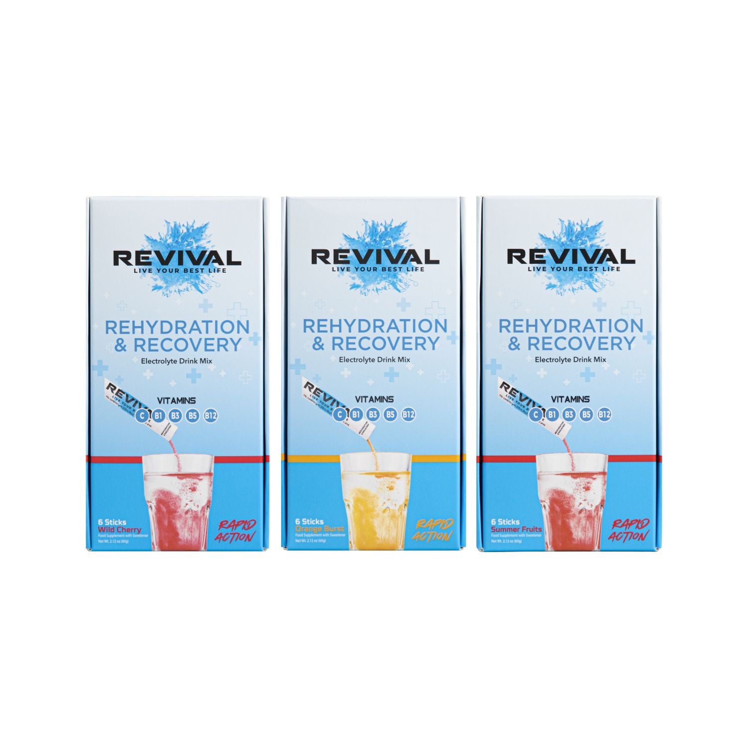 Revival hydration variety bundle 18 sachets, imported from the UK