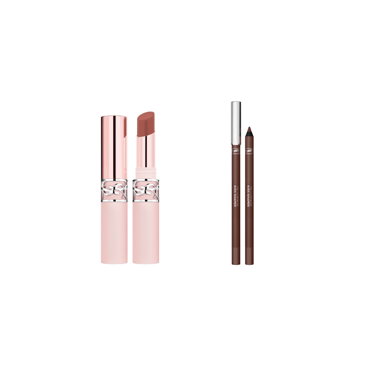 YSL Lovenude lip balm and liner duo 07 and 107, UK version