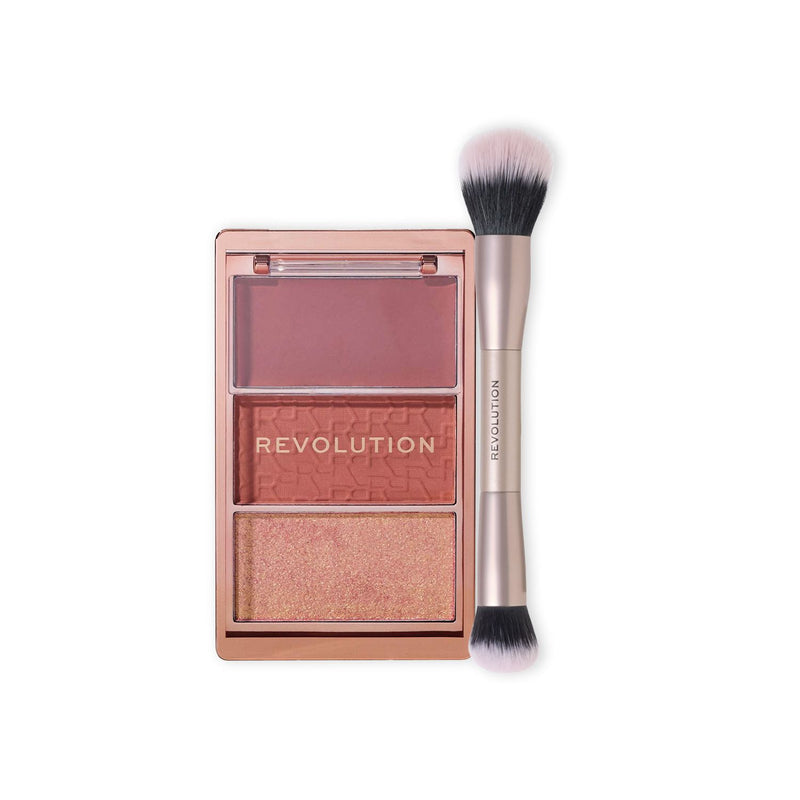 Revolution Icon Blush and Brush Set Rose, British brand