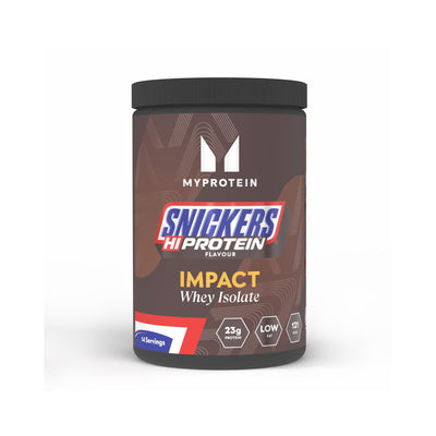Boots Myprotein Impact Whey Isolate, Snickers, 525g- Buy online at McGrocer