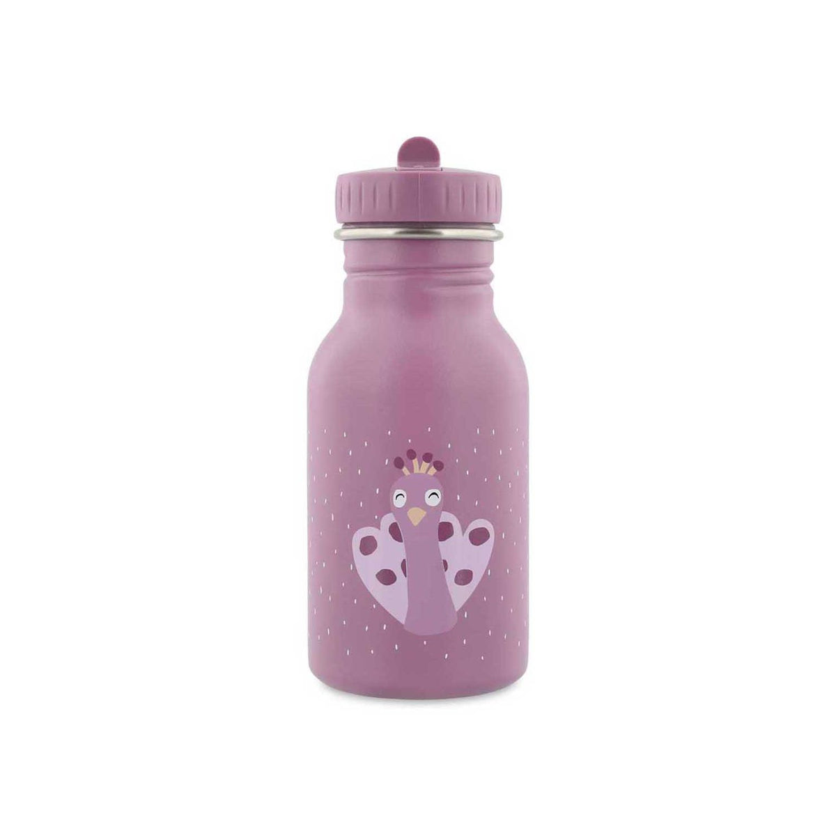 Trixie Mrs Peacock stainless steel water bottle 350ml, UK version