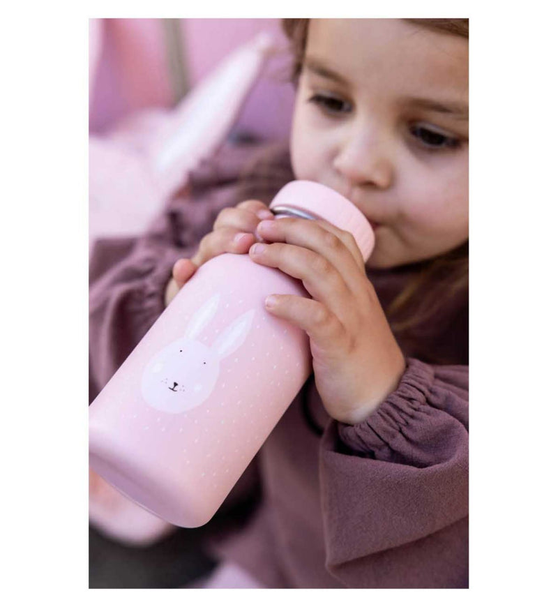 Trixie Mrs Rabbit stainless steel kids water bottle 350ml, UK version
