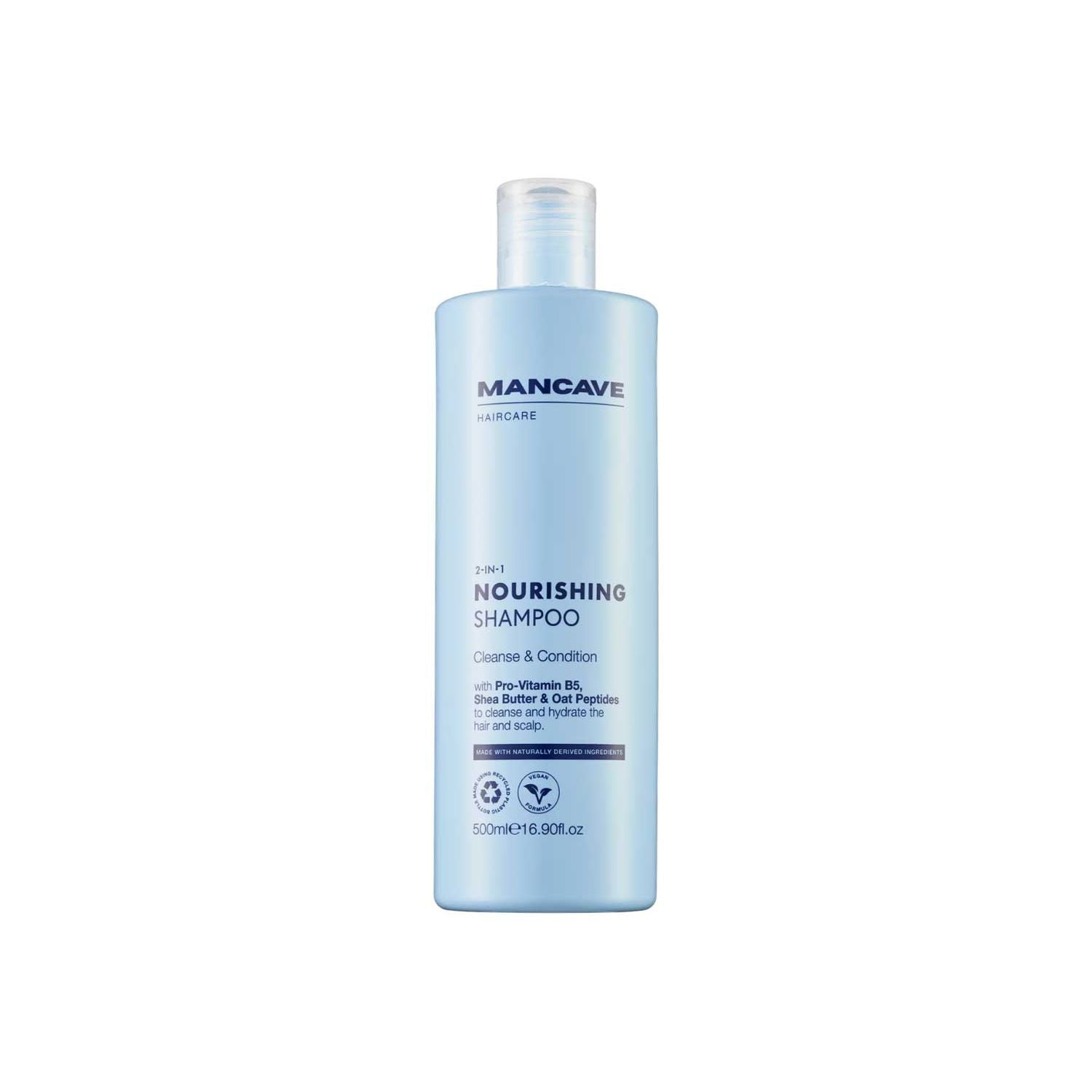 ManCave 2-in-1 nourishing shampoo 500ml bottle, UK version