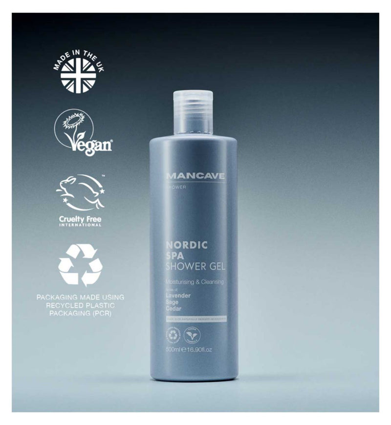 ManCave Nordic Spa shower gel 500ml bottle, UK version