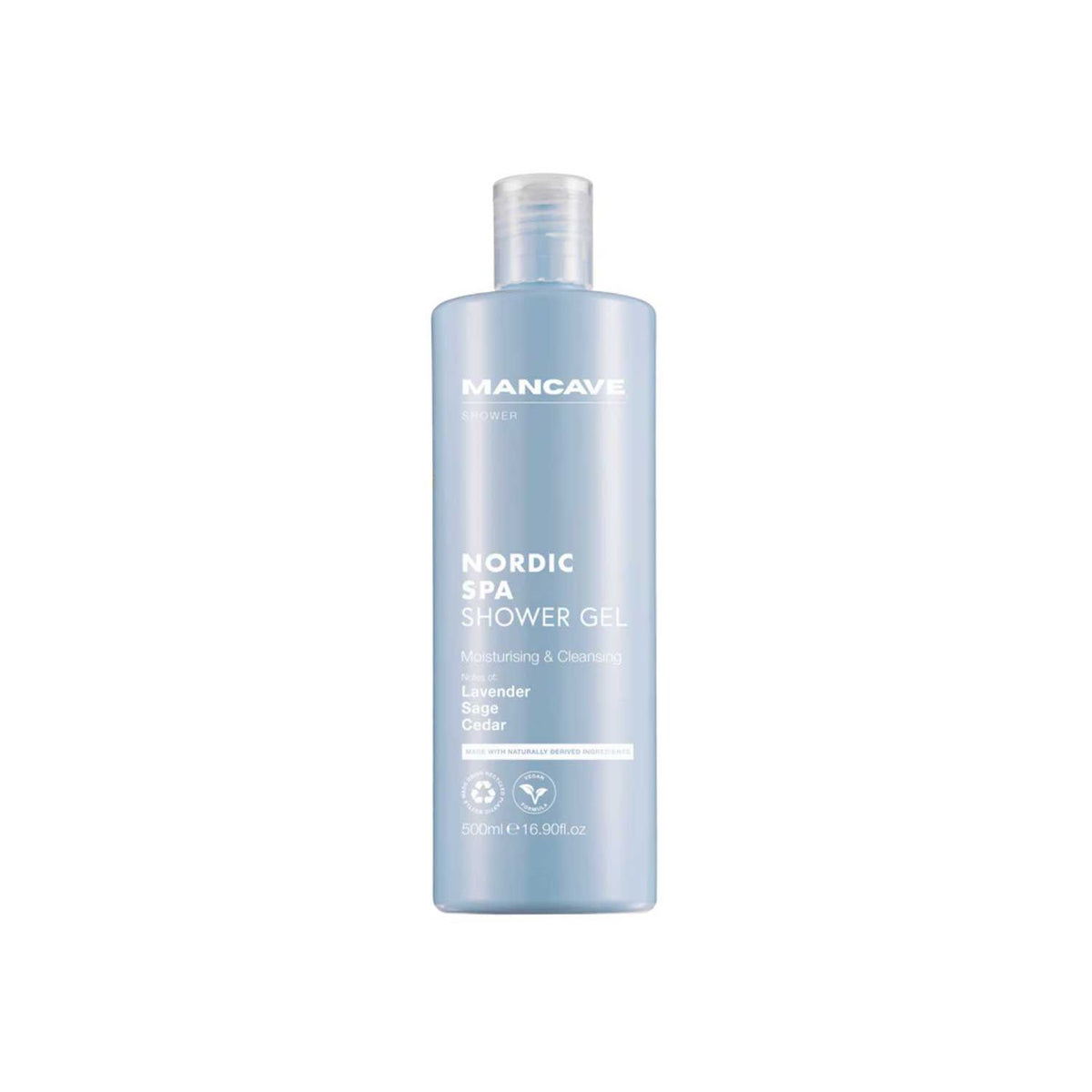 ManCave Nordic Spa shower gel 500ml bottle, UK version