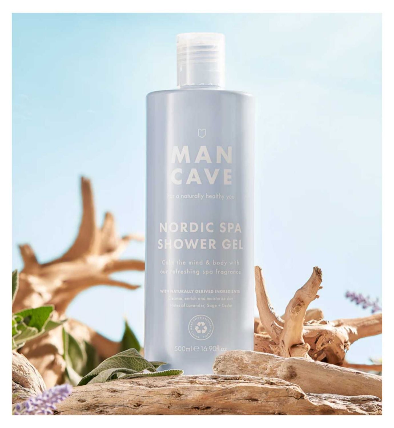ManCave Nordic Spa shower gel 500ml bottle, UK version